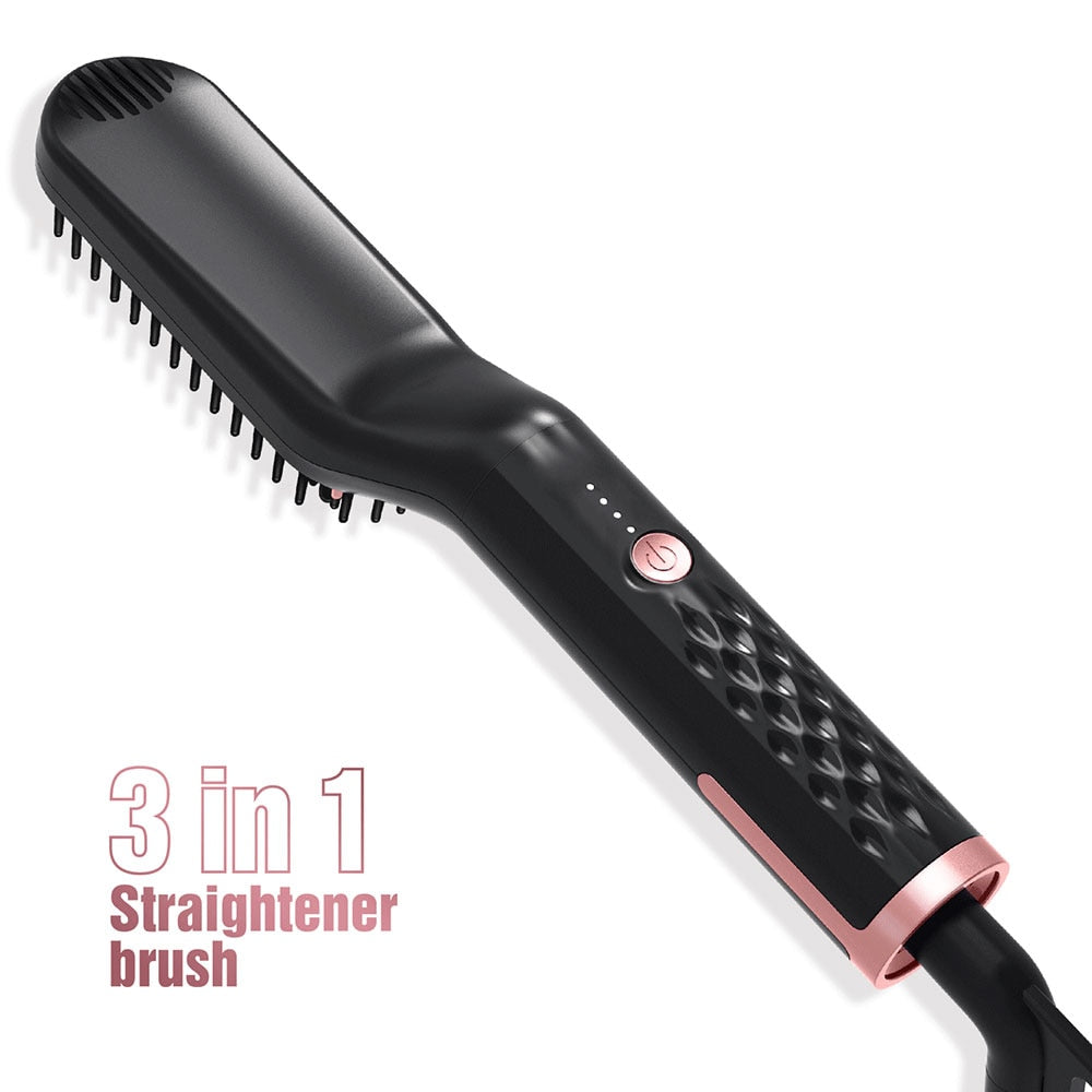 Multifunctional Beard and Hair Straightener Brush - TRNDSETR