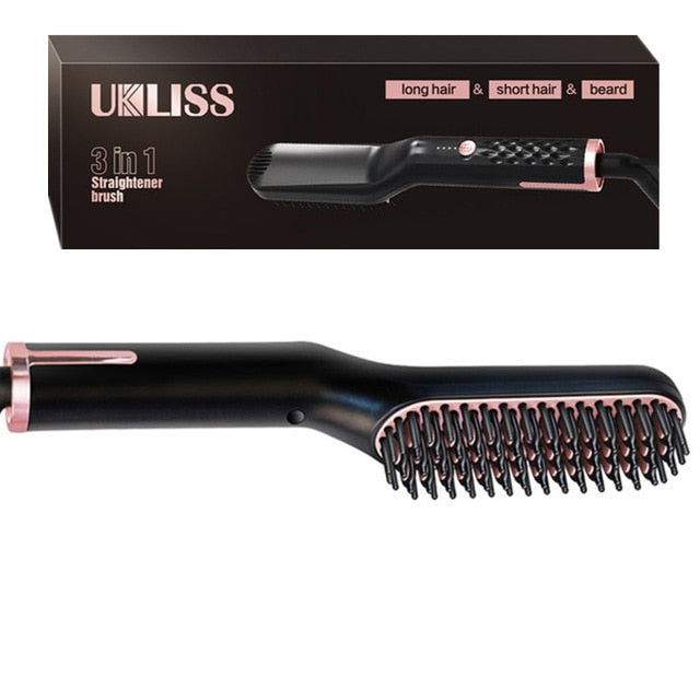 Multifunctional Beard and Hair Straightener Brush - TRNDSETR