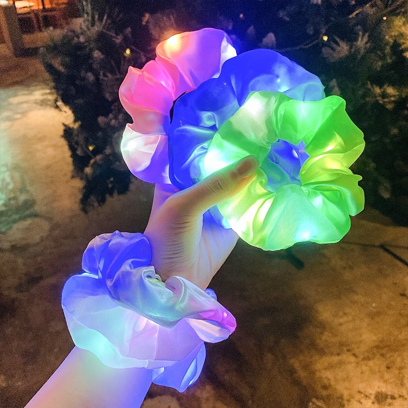 LED Glow Hair Scrunchie - TRNDSETR