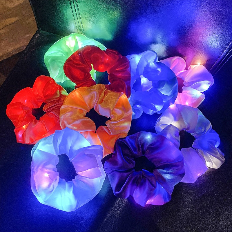 LED Glow Hair Scrunchie - TRNDSETR