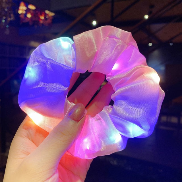 LED Glow Hair Scrunchie - TRNDSETR