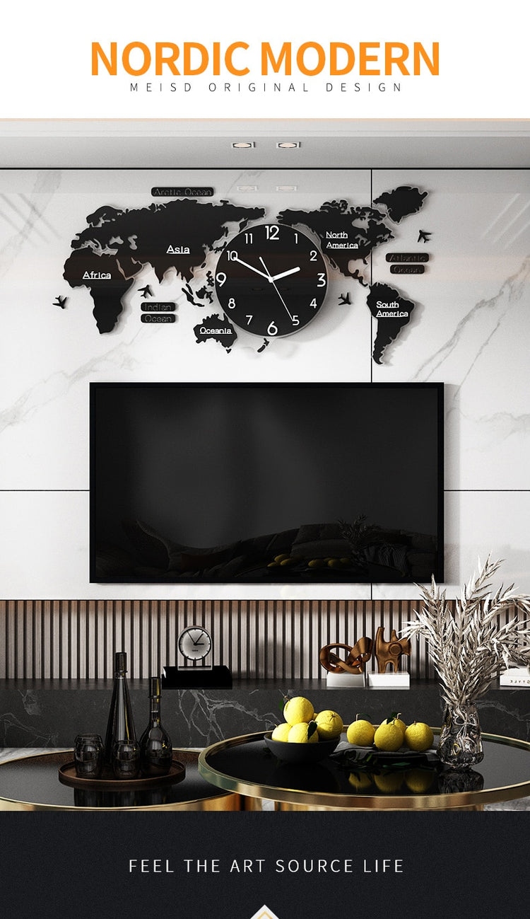 Art Map Minimalist Wall Clock - TRNDSETR