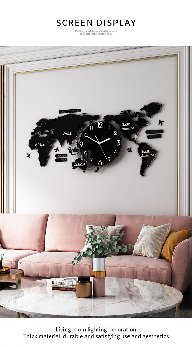 Art Map Minimalist Wall Clock - TRNDSETR