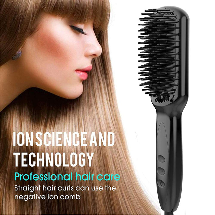 Multifunctional Beard and Hair Straightener Brush - TRNDSETR