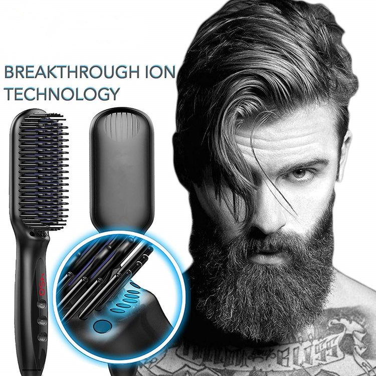 Multifunctional Beard and Hair Straightener Brush - TRNDSETR