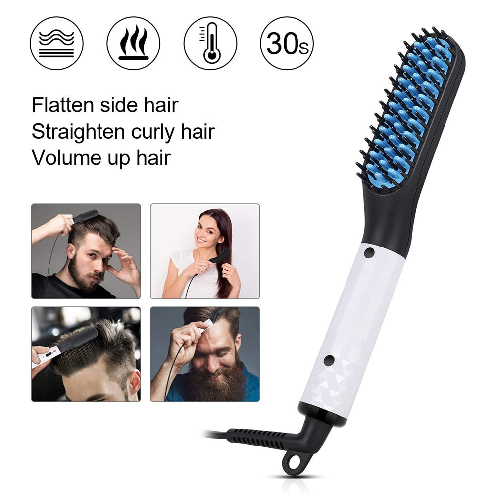 Multifunctional Beard and Hair Straightener Brush - TRNDSETR