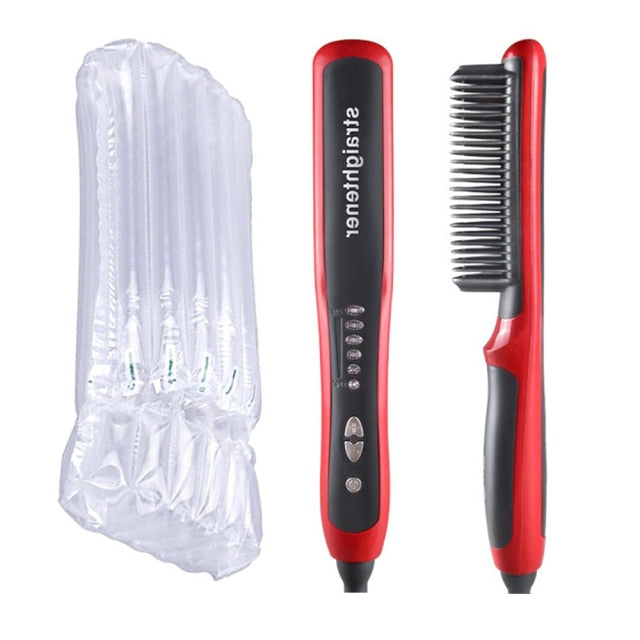 Multifunctional Beard and Hair Straightener Brush - TRNDSETR